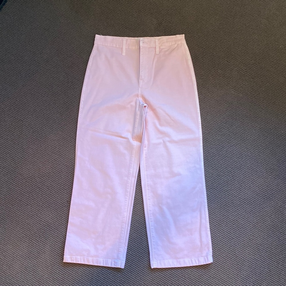 J Crew slim wide leg ankle stretch chino in Pink Size 28
